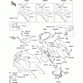 Схема вузла: Cowling(1/2)(zx600-e1) для Kawasaki ZX600 ZZ-R600