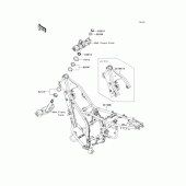 Схема вузла: Рама для Kawasaki KLX250 KLX250