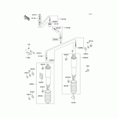 Схема узла: Подвеска/амортизатор для Kawasaki ZG1200 Voyager XII