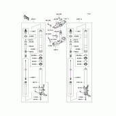 Схема вузла: Вилка передньої осі (- jkbzgnb1 9a011504) для Kawasaki ZG1400 Concours 14