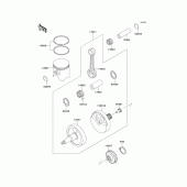 Схема узла: Crankshaft/piston(s) для Kawasaki KX500