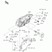 Схема вузла: Headlight(s) для Kawasaki ZR750 Z750 ABS