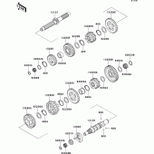 Схема узла: Трансмиссия для Kawasaki VN1500 VN1500 Drifter