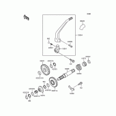 Схема вузла: Kickstarter mechanism для Kawasaki KLX250 KLX250SR