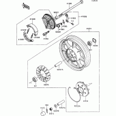 Схема вузла: Ступиця заднього колеса для Kawasaki VN750 VN750 Twin