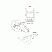 Схема вузла: Decals(green)(g9f) для Kawasaki KL250 KL250 Super Sherpa