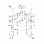 Схема узла: Вилка передней оси для Kawasaki ZX900 Ninja ZX-9R