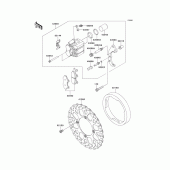 Схема вузла: Переднє гальмо для Kawasaki KLX250 KLX250S