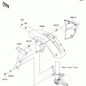 Схема узла: Переднее крыло для Kawasaki ZX600 Ninja ZX-6RR