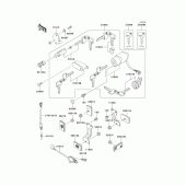 Схема вузла: Ignition switch/locks/reflectors для Kawasaki VN800 Vulcan 800