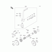 Схема вузла: Kickstarter mechanism для Kawasaki KX100