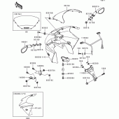 Схема узла: Облицовочные элементы для Kawasaki ZX900 Ninja ZX-9R