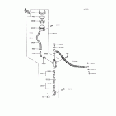 Схема вузла: Задній гальмівний циліндр Kawasaki ZG1200 Voyager XII