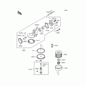 Схема узла: Масляный насос & Масляный фильтр для Kawasaki ZR400 Zephyr