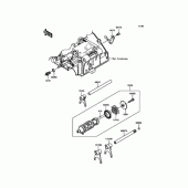 Схема вузла: Копірний вал\Вилки для Kawasaki ER250 Z250 ABS