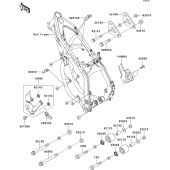 Схема вузла: Кріплення для Kawasaki KX250/ KX252 KX250