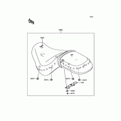 Схема узла: Сиденье для Kawasaki VN900 Vulcan 900 Classic LT