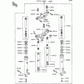 Схема вузла: Вилка передньої осі для Kawasaki ZX1100 ZZ-R1100