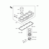 Схема узла: Цилиндр и поршень для Kawasaki ZX400 ZXR400R