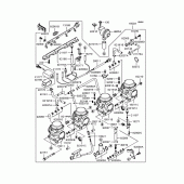 Схема вузла: Карбюратор для Kawasaki ZR400 Zephyr X