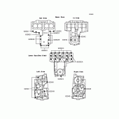 Схема вузла: Болти картера двигуна для Kawasaki ZR400 Zephyr