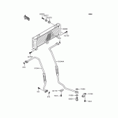 Схема узла: Масляный охладитель для Kawasaki ZR1100 Zephyr 1100
