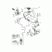 Схема узла: Топливный бак для Kawasaki ER300 Z300 ABS