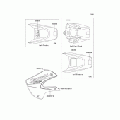 Схема вузла: Інформаційні наклейки (a6f) для Kawasaki KX65