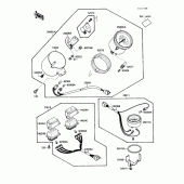 Схема вузла: Meter для Kawasaki VN1500 Vulcan 88