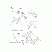 Схема вузла: Інформаційні наклейки для Kawasaki VN800 Vulcan 800