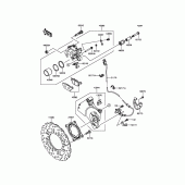 Схема вузла: Заднє гальмо для Kawasaki ZR800 Z800 ABS