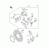 Схема вузла: Заднє гальмо для Kawasaki ZR400 ZRX