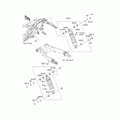 Схема узла: Подвеска/задний амортизатор для Kawasaki VN1700 Vulcan 1700 Voyager