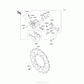 Схема узла: Передний тормоз для Kawasaki KL650 KLR650