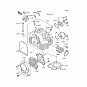 Схема узла: Головка цилиндра для Kawasaki BJ250 Estrella Custom