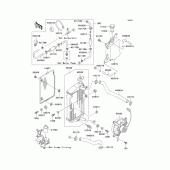 Схема узла: Радиатор (1/2) для Kawasaki KL650 KL650 Tengal