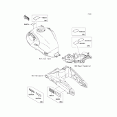 Схема вузла: Інформаційні наклейки для Kawasaki KLE650 Versys 650
