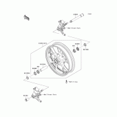 Схема вузла: Front wheel для Kawasaki ZX1400 Ninja ZX-14