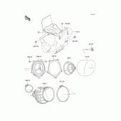 Схема узла: Воздушный фильтр для Kawasaki KX85 KX85
