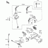 Схема вузла: Ignition switch(1/2) для Kawasaki ZX1100 ZZ-R1100