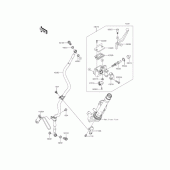 Схема вузла: Передній гальмівний циліндр Kawasaki ER250 Z250