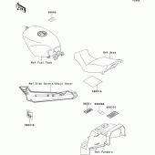 Схема узла: Информационные наклейки для Kawasaki EX250 ZZR250