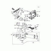 Схема вузла: Вихлопна система для Kawasaki ZG1400 Concours 14 ABS