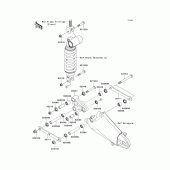 Схема узла: Задняя подвеска для Kawasaki ZX600 Ninja ZX-6R