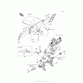 Схема вузла: Front Fender(S) для Kawasaki ZX1400 Ninja ZX-14R ABS SE