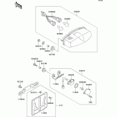 Схема вузла: Taillight(s) для Kawasaki ZX750 ZXR750R