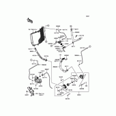 Схема вузла: Water Pipe для Kawasaki ZX1400 ZZR1400 ABS