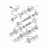 Схема вузла: Трансмісія для Kawasaki ZR750 Zephyr