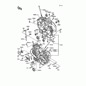 Схема узла: Картер двигателя для Kawasaki VN750 Vulcan 750