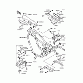 Схема узла: Крепление двигателя для Kawasaki VN250 Eliminator 250V